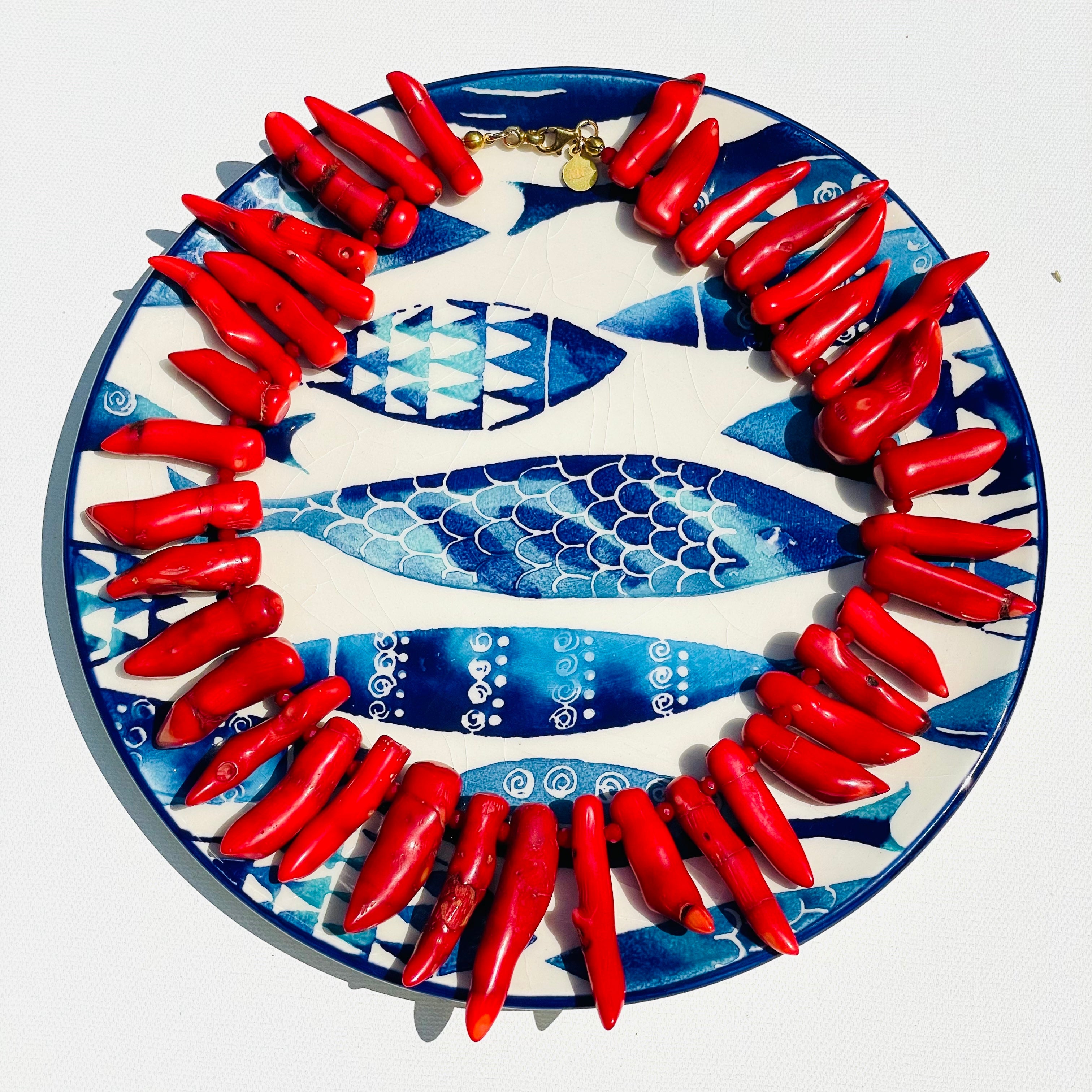 Magick Collective Chunky Coral Statement Necklace