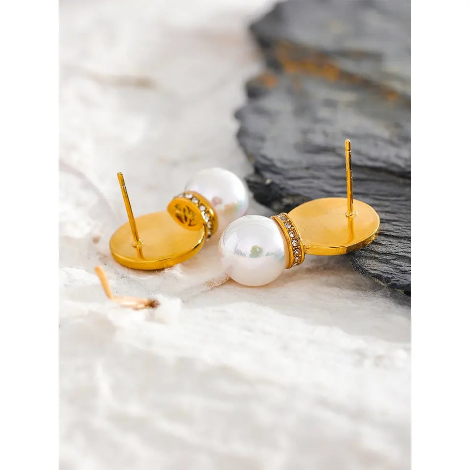 Ancient Pearl Stud Earrings