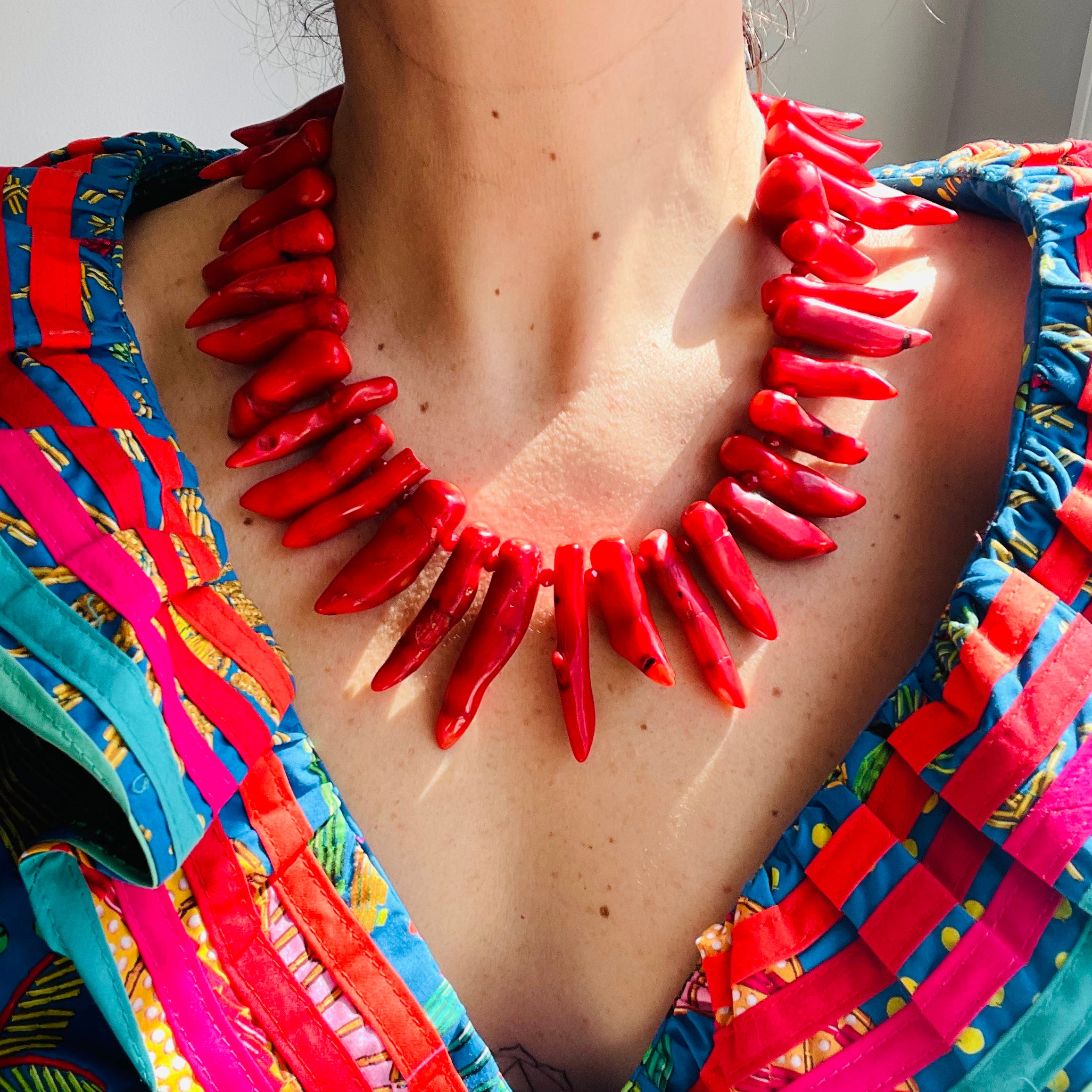 Chunky Coral Statement Necklace