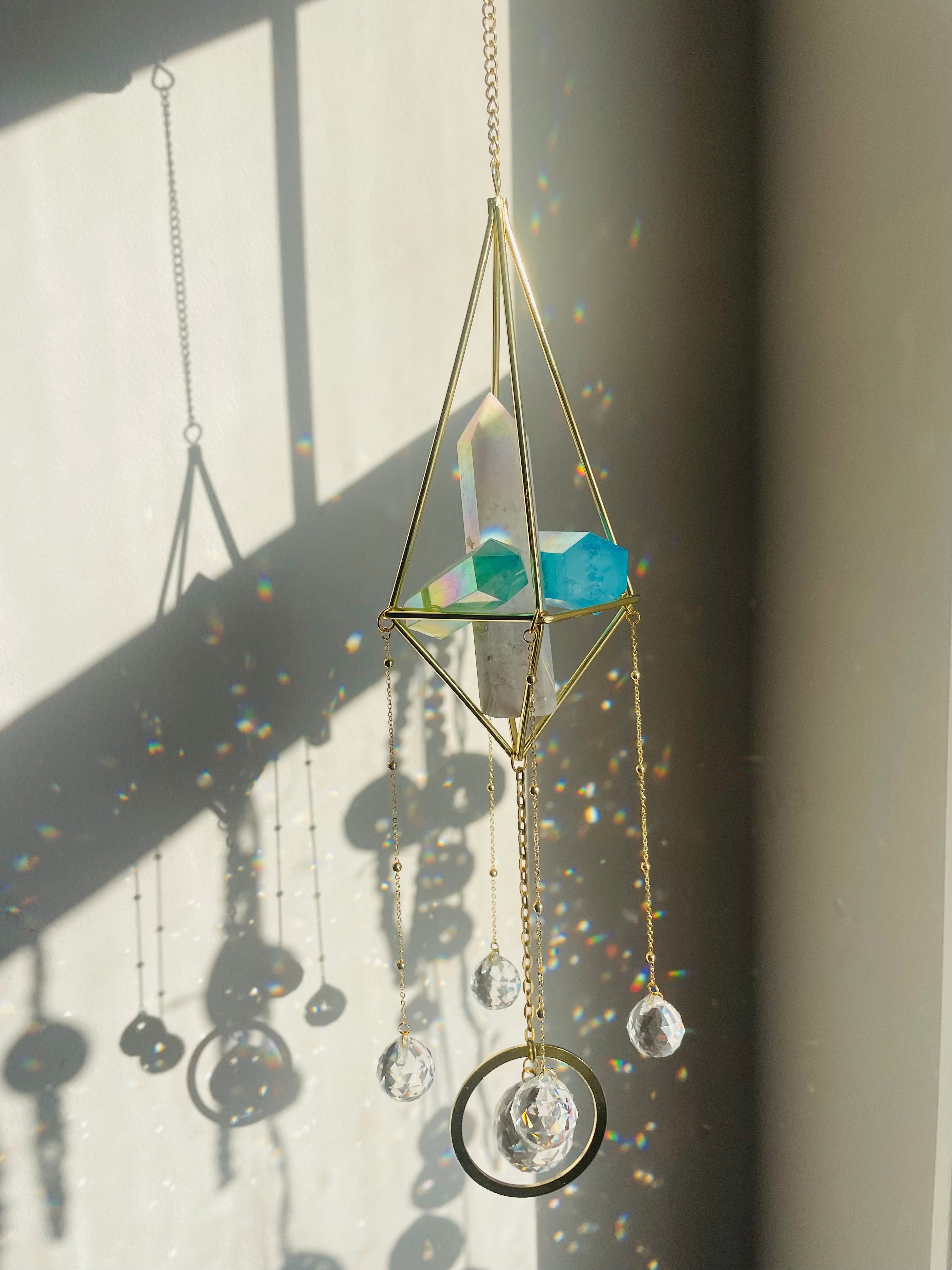 High Vibrations Angel Aura Quartz Tower Suncatcher