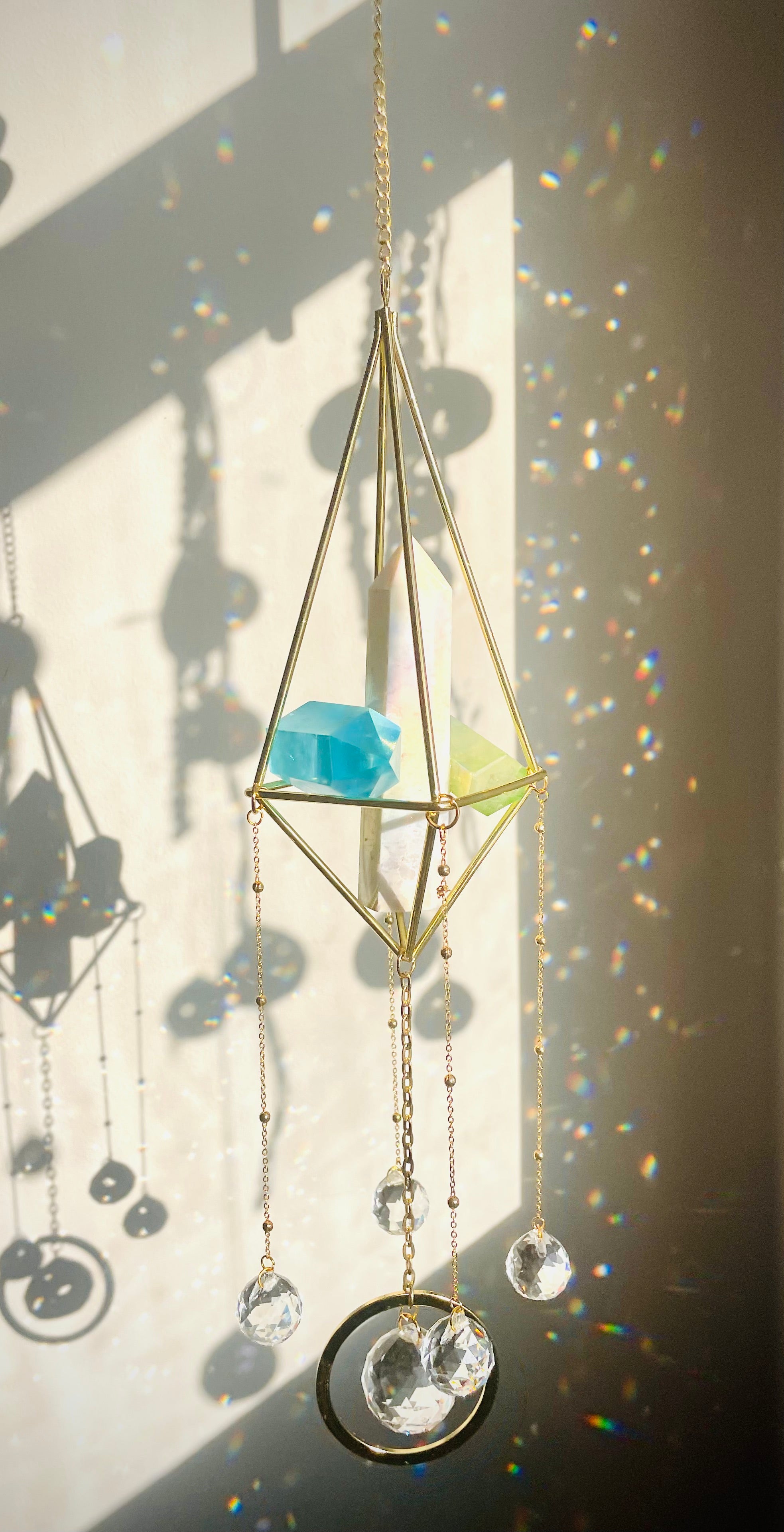 High Vibrations Angel Aura Quartz Tower Suncatcher
