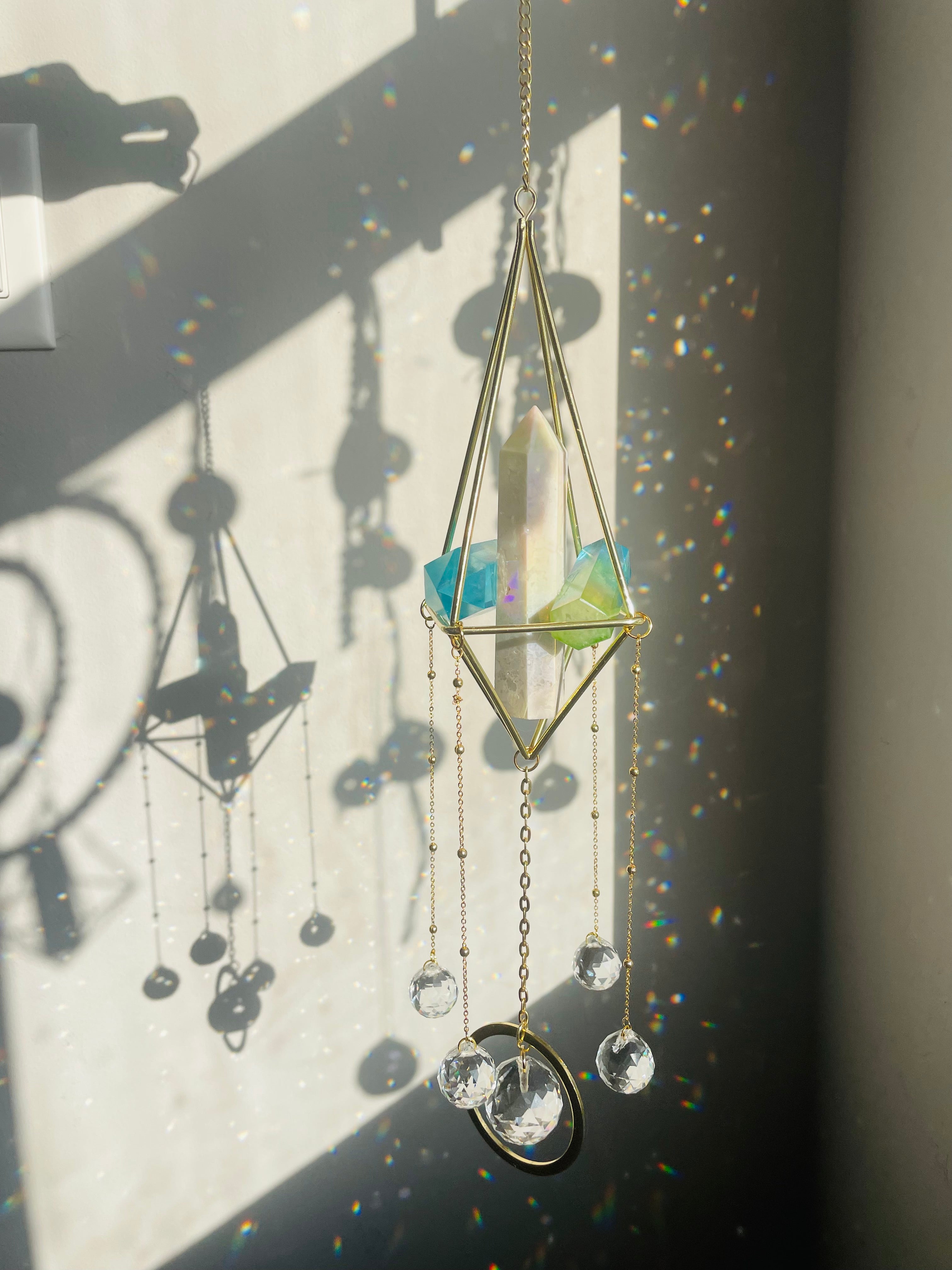 High Vibrations Angel Aura Quartz Tower Suncatcher