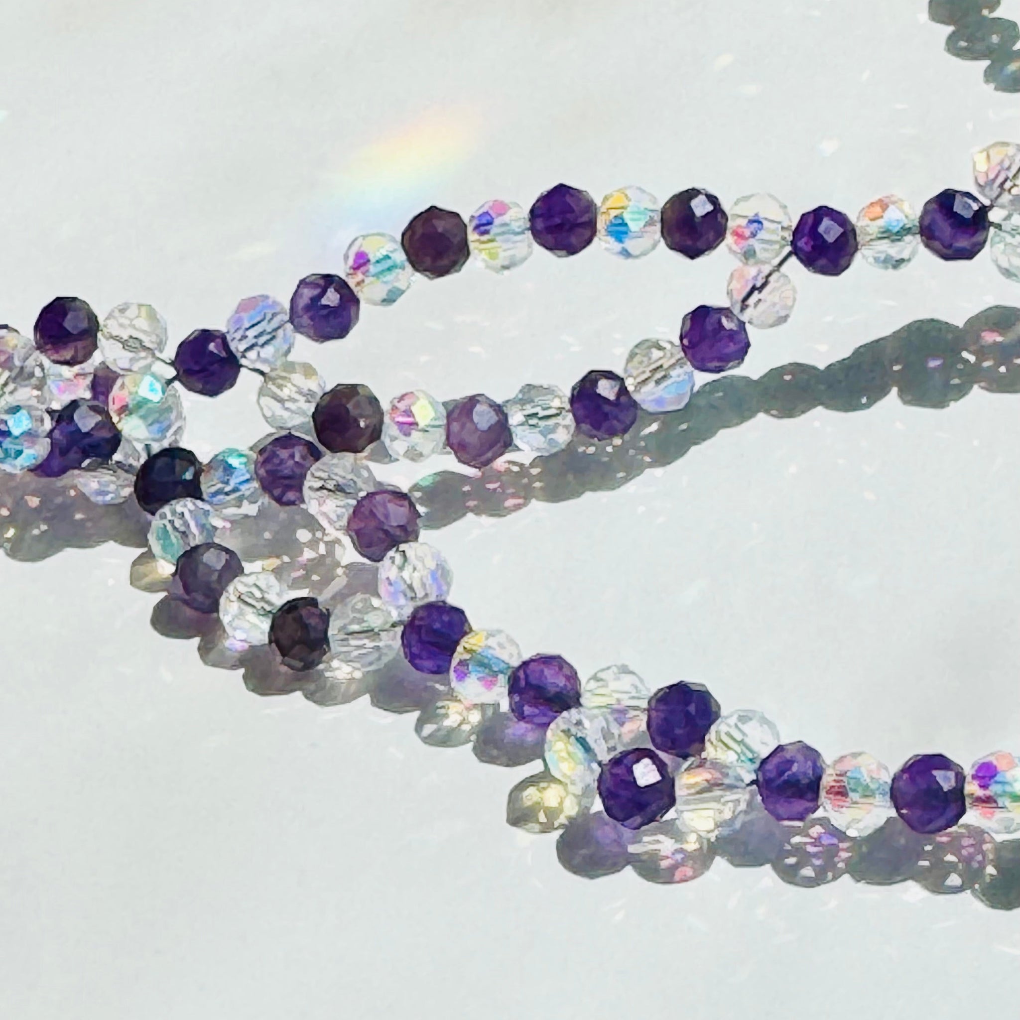 Inner Peace Amethyst Tantric Necklace
closeup photo