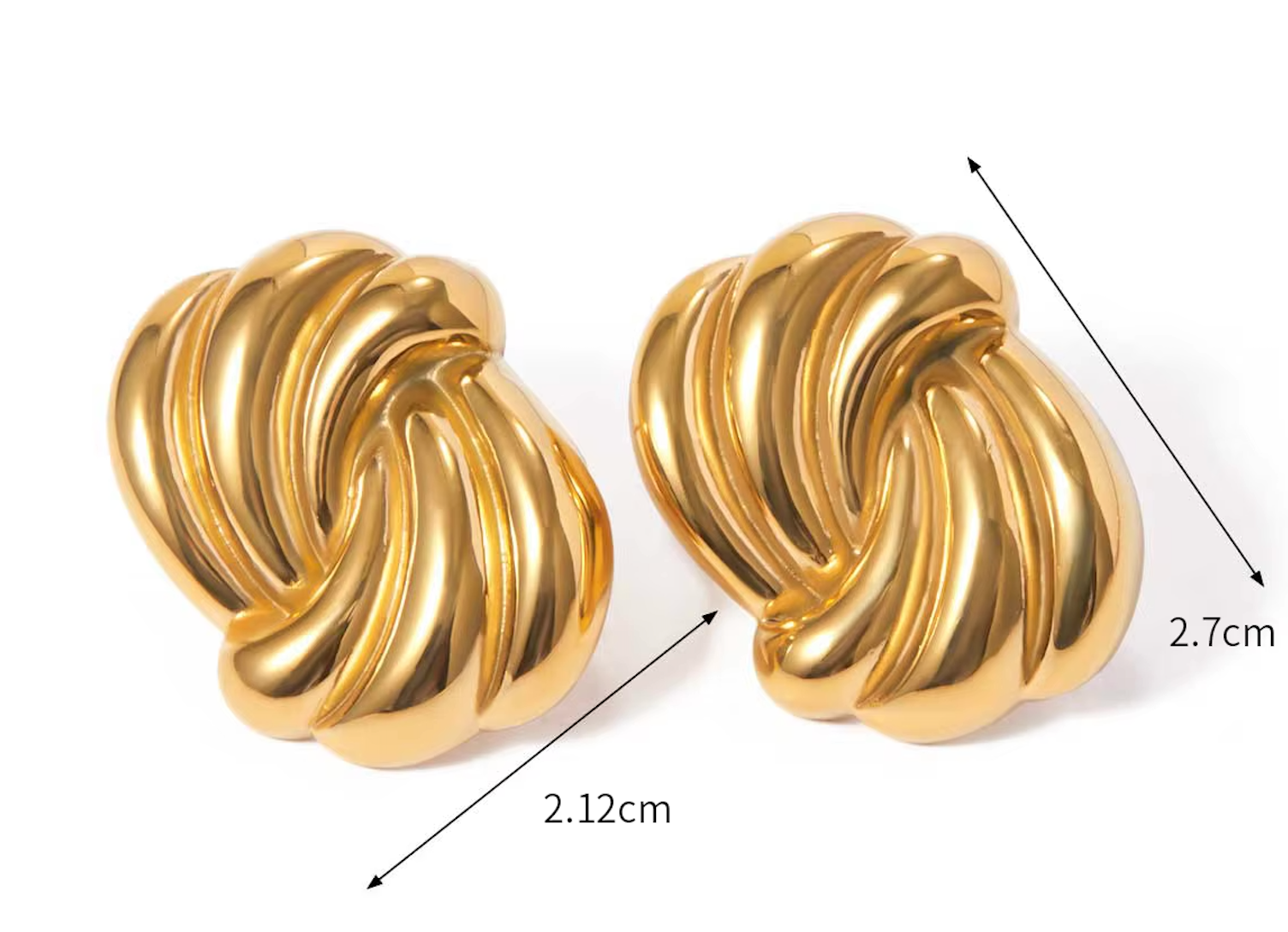 Intertwined Vintage Stud Earrings