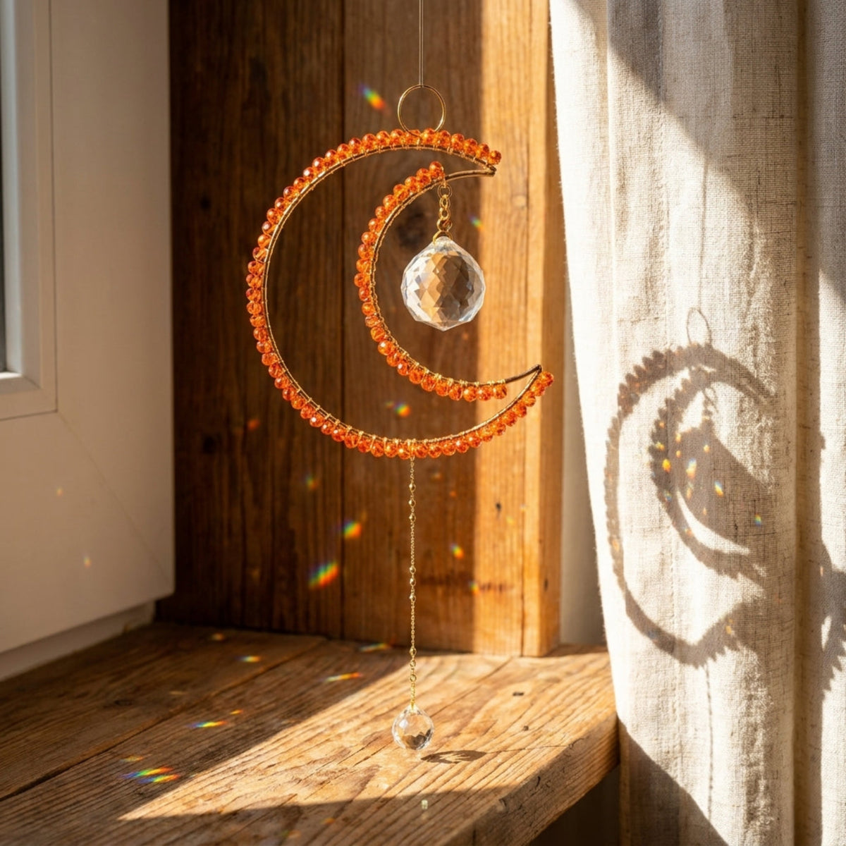Maxi Crescent Orange Sacred Light Talisman