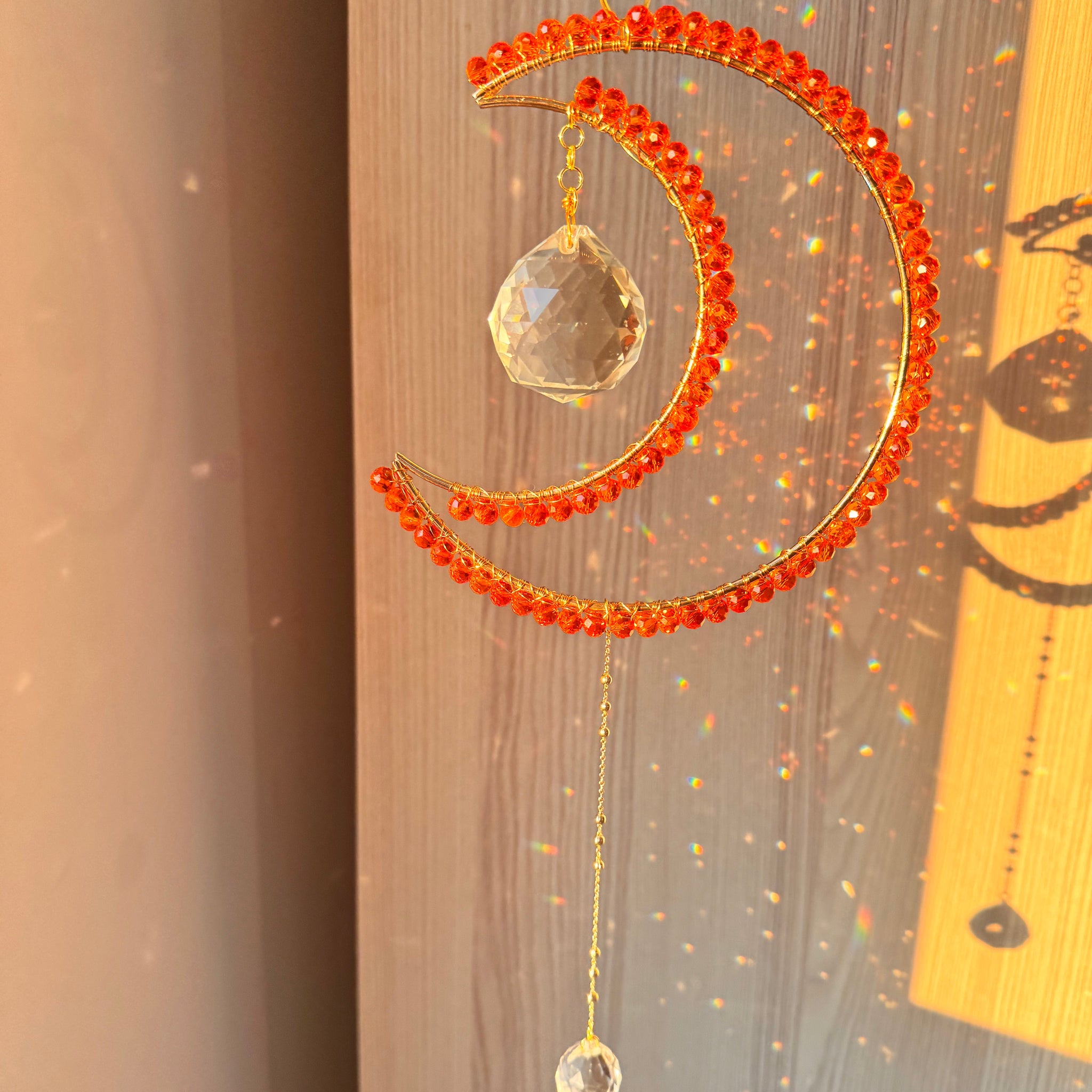 Maxi Crescent Orange Suncatcher