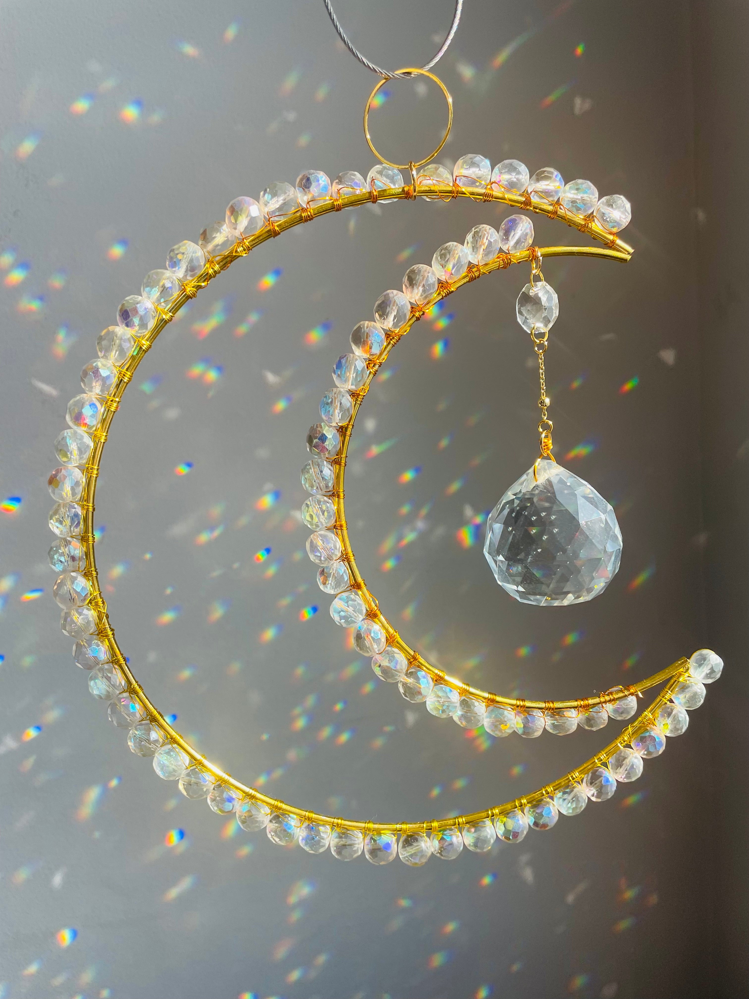 Mega Crescent Clear Suncatcher