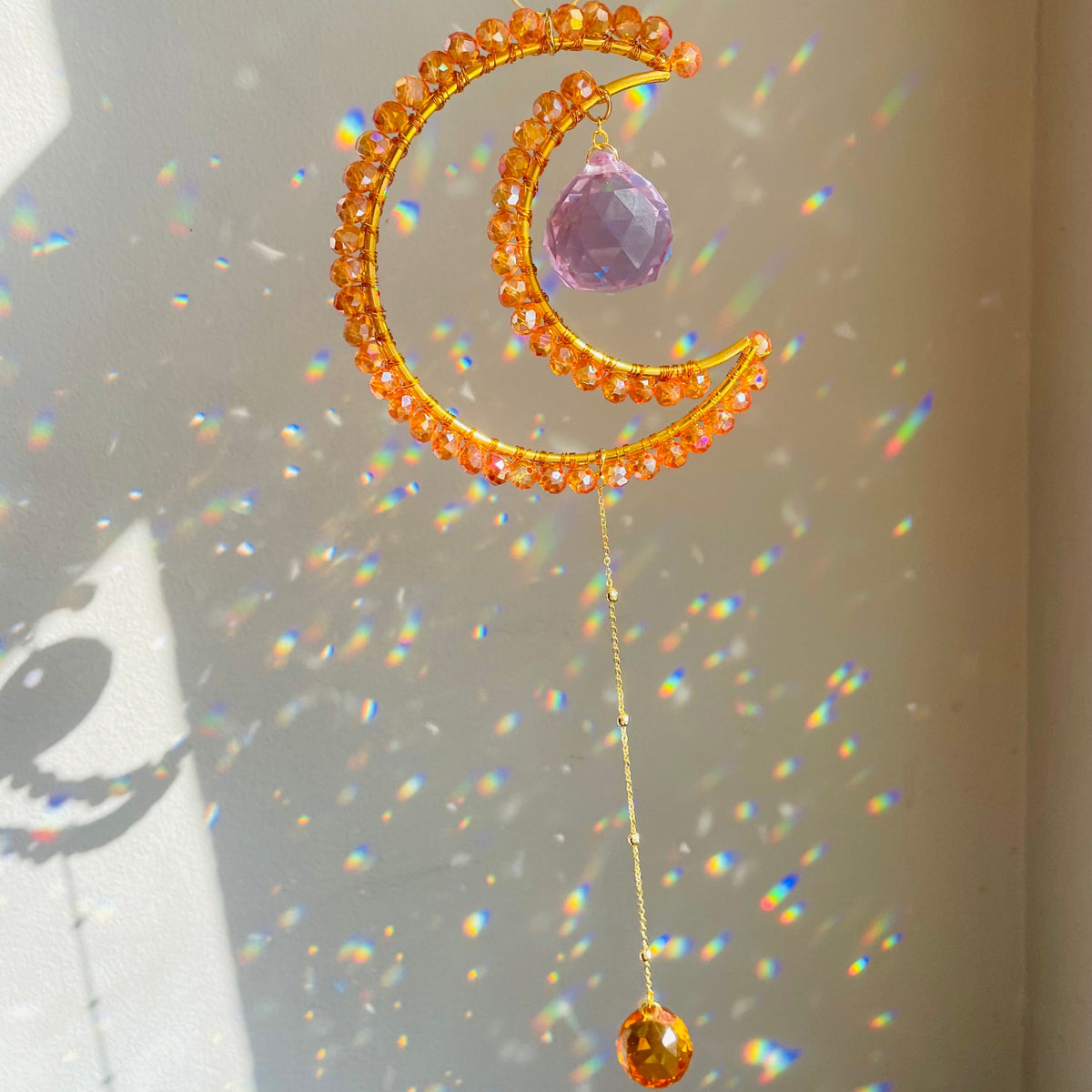 Midi Crescent Orange Sacred Light Talisman