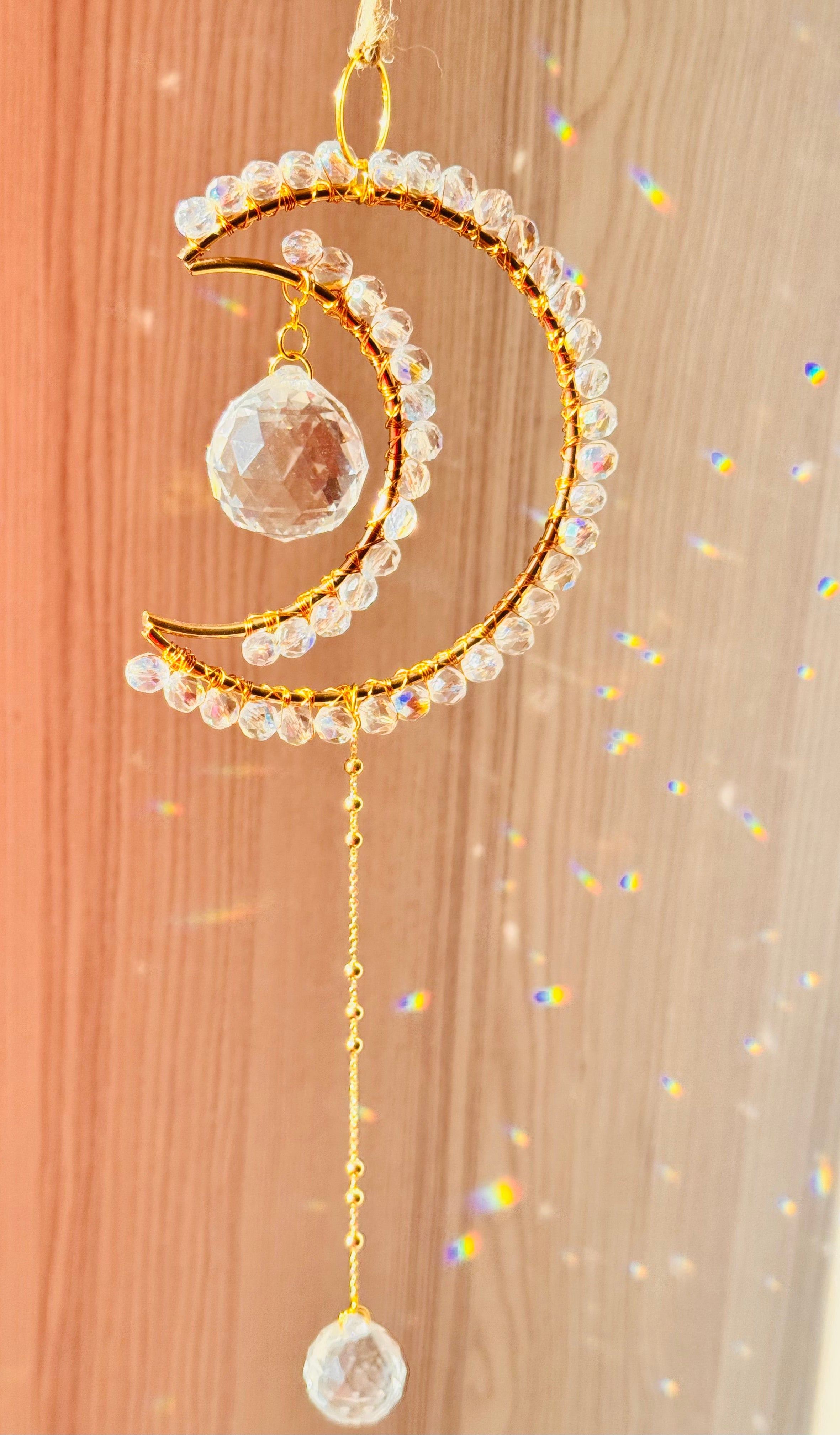 Midi Crescent Clear Suncatcher