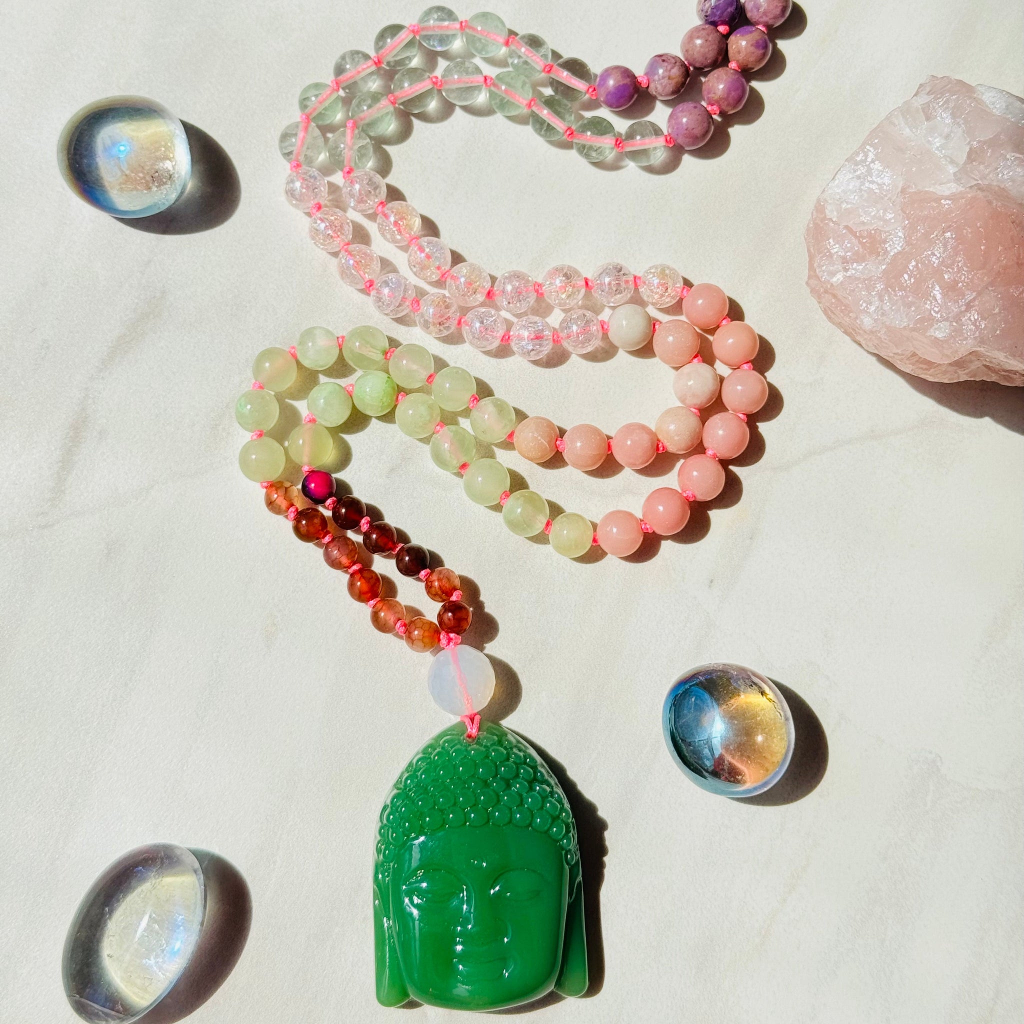 Open My Heart Mala with crystals