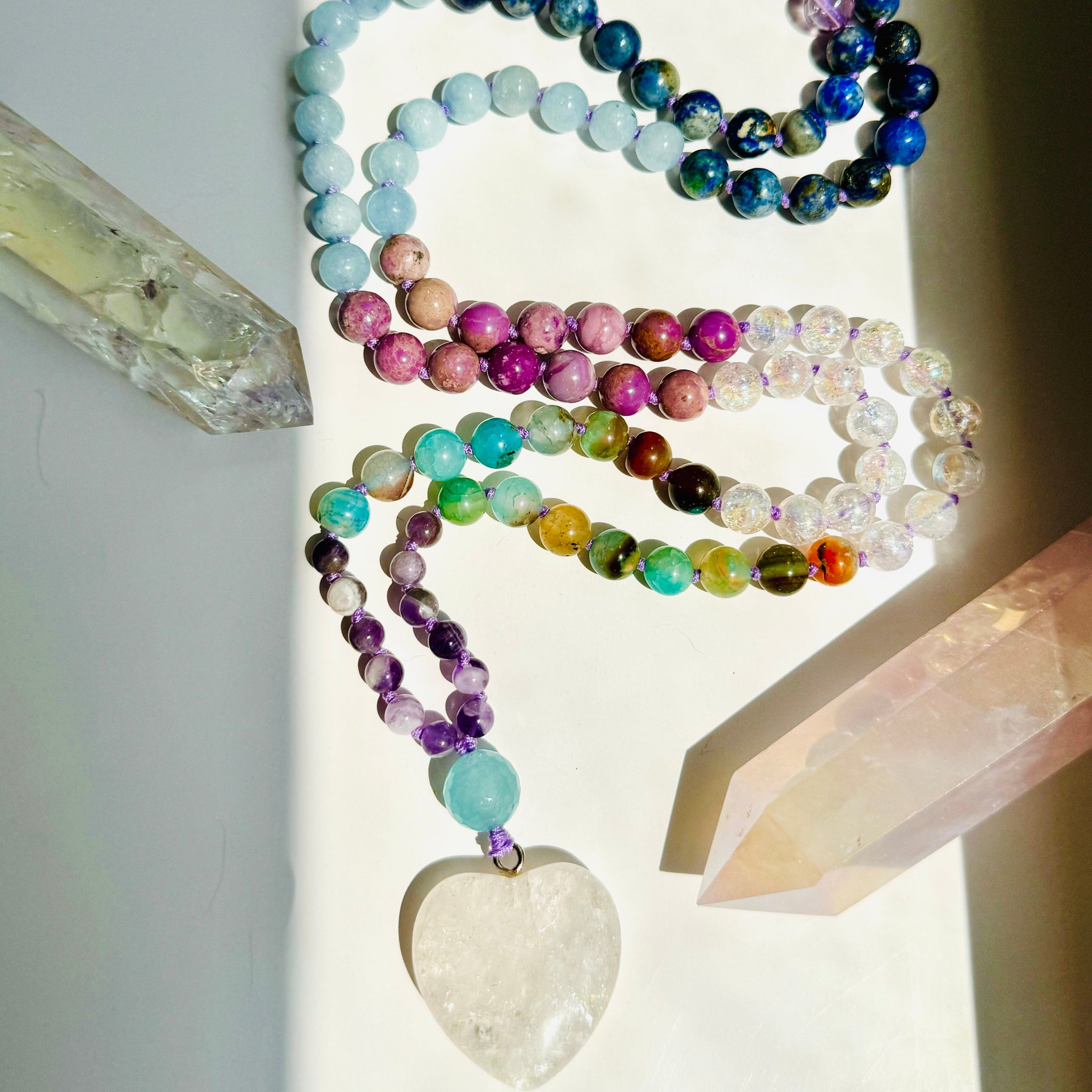 Pure Heart Mala with crystals