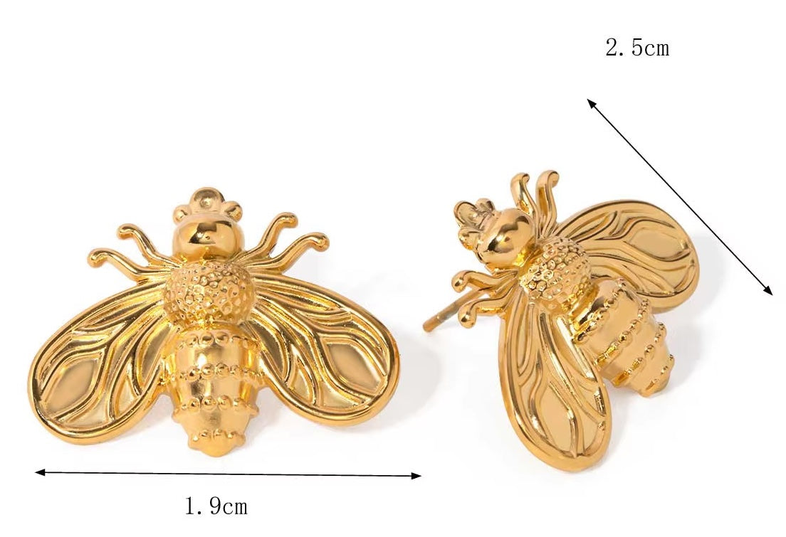 Queen Bee Stud Earrings