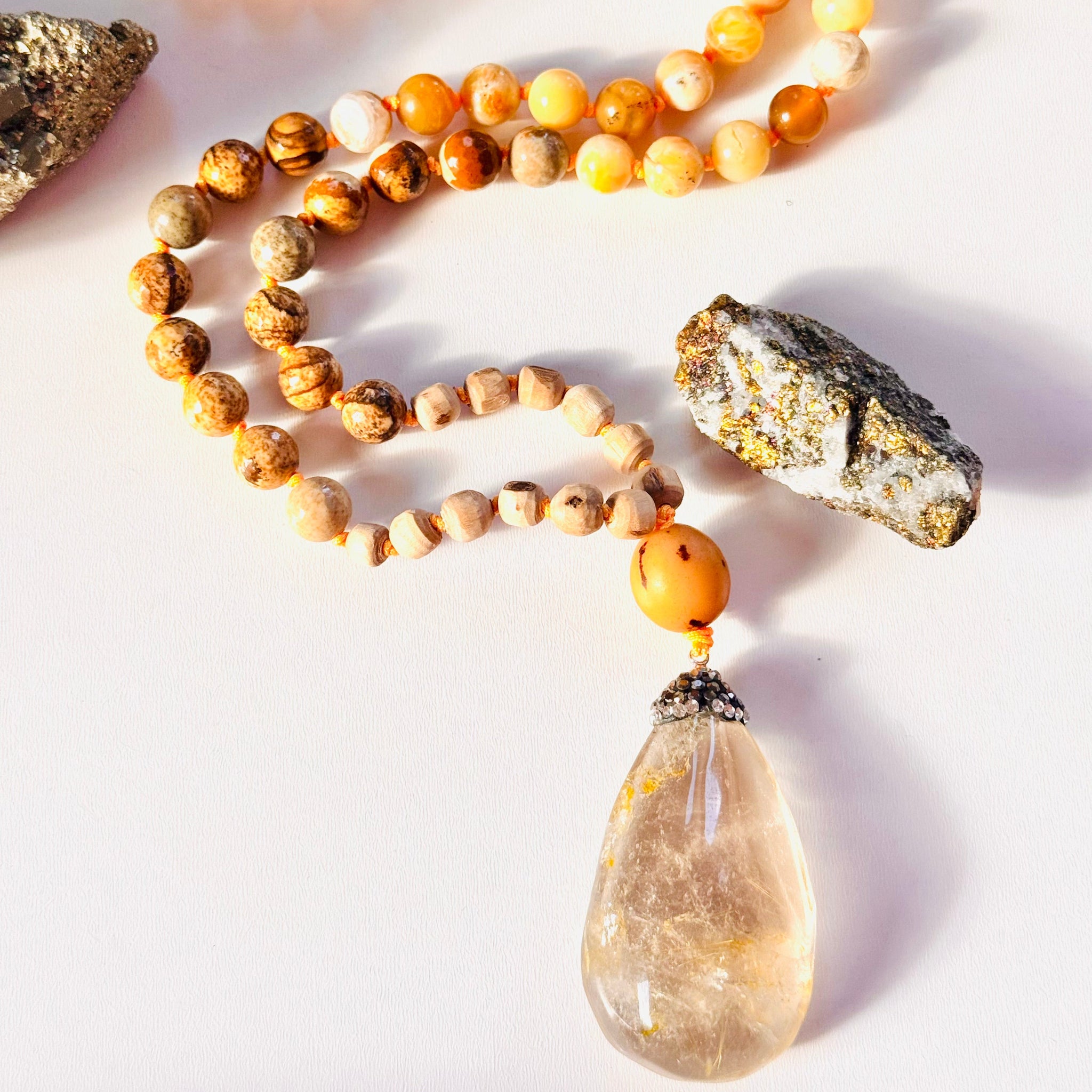 Radiance Mala closeup image of pendant