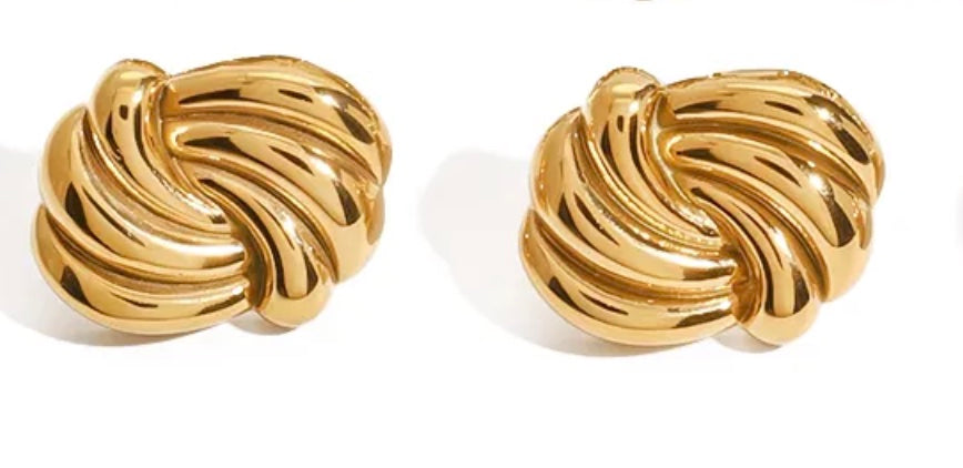 Intertwined Vintage Stud Earrings