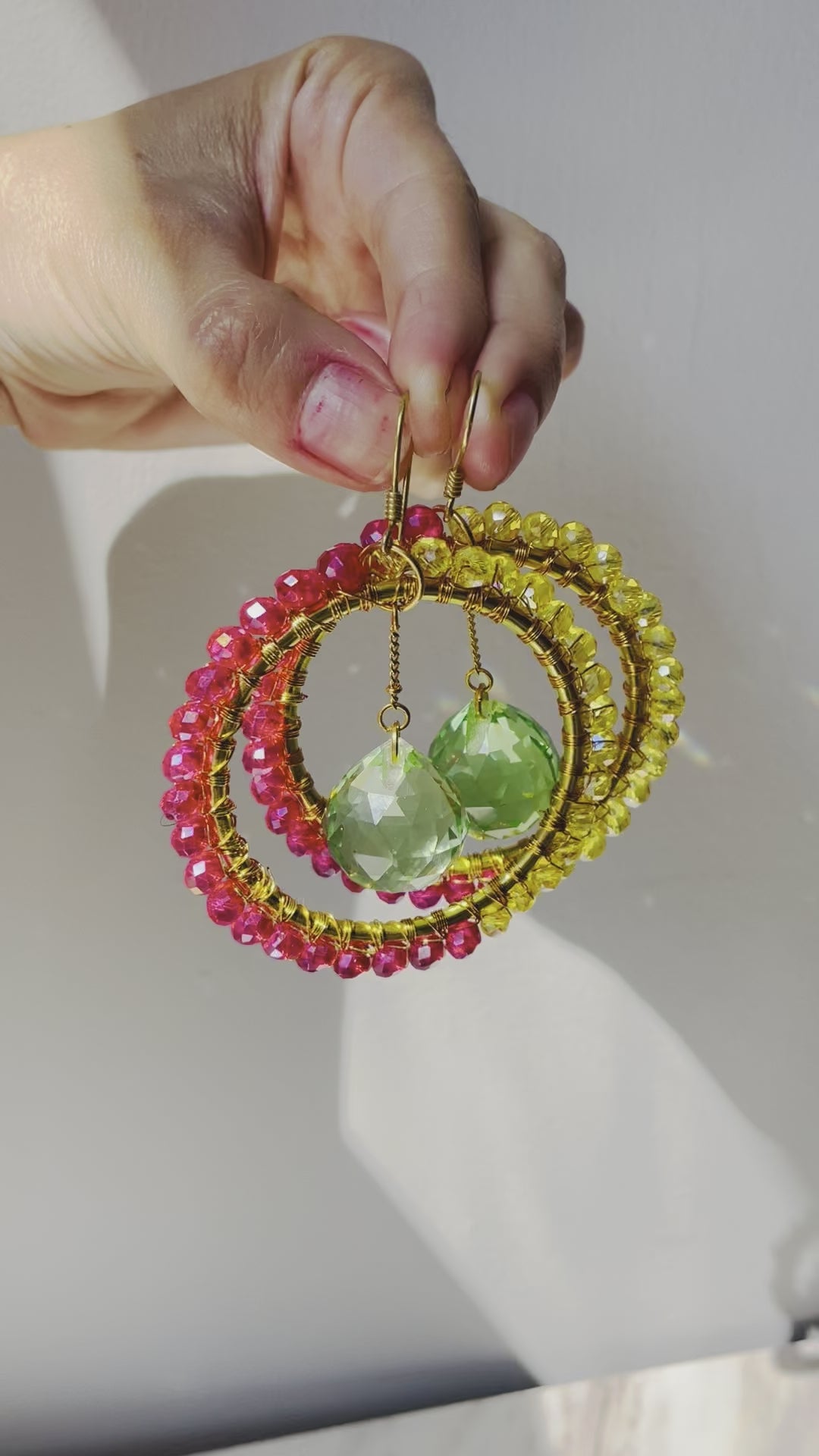 Video of sparkling Glamour Suncatcher Earrings
