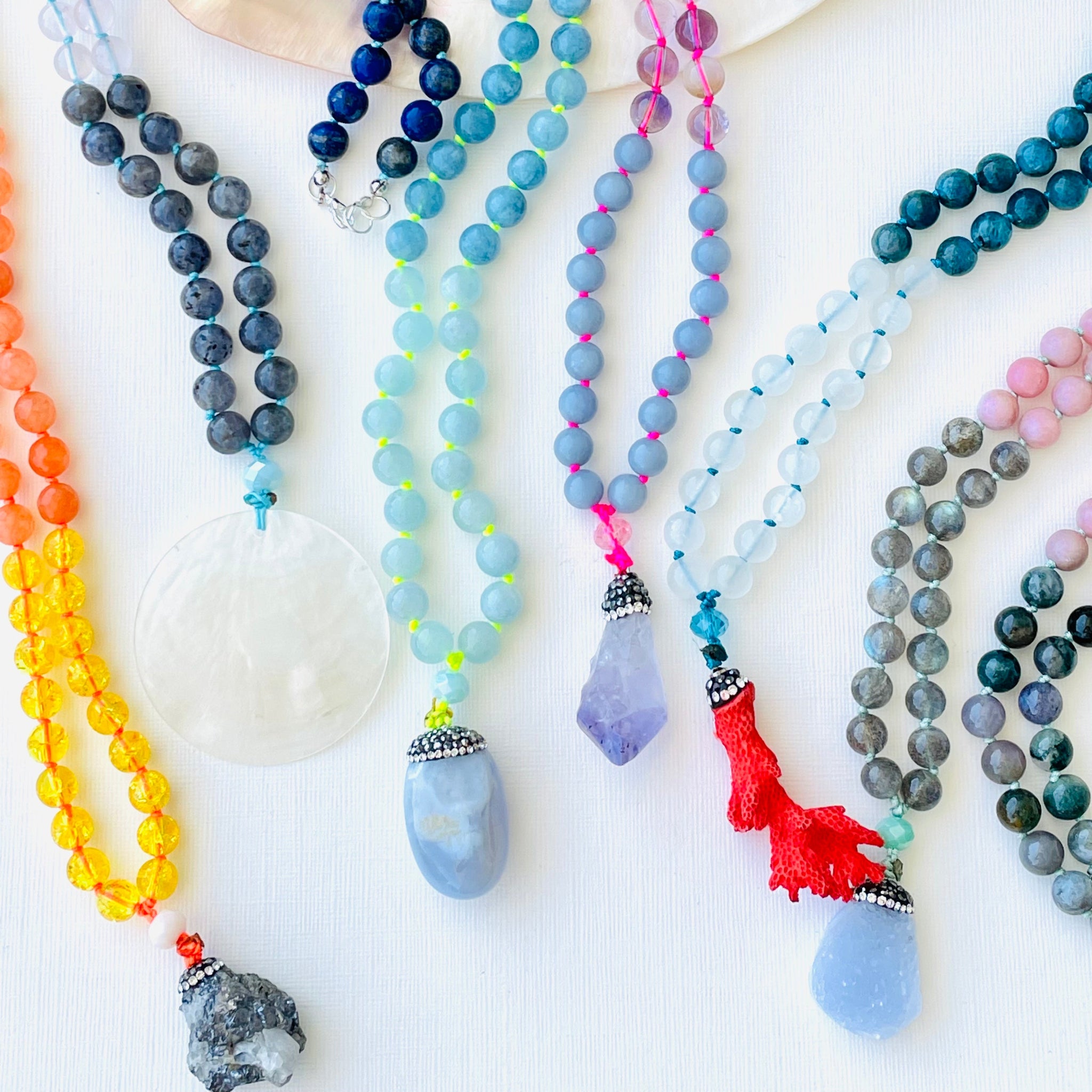 Assorted colorful necklaces