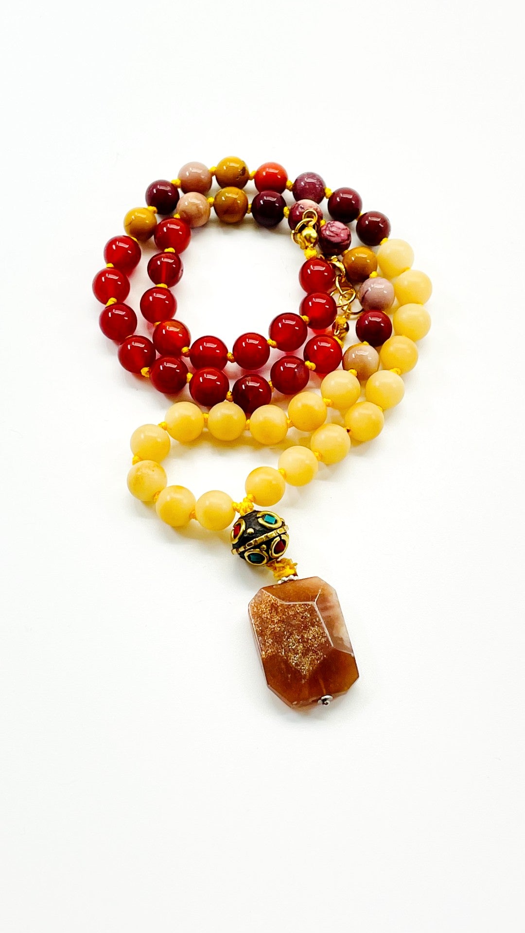 I Am Vibrant Half Mala Necklace