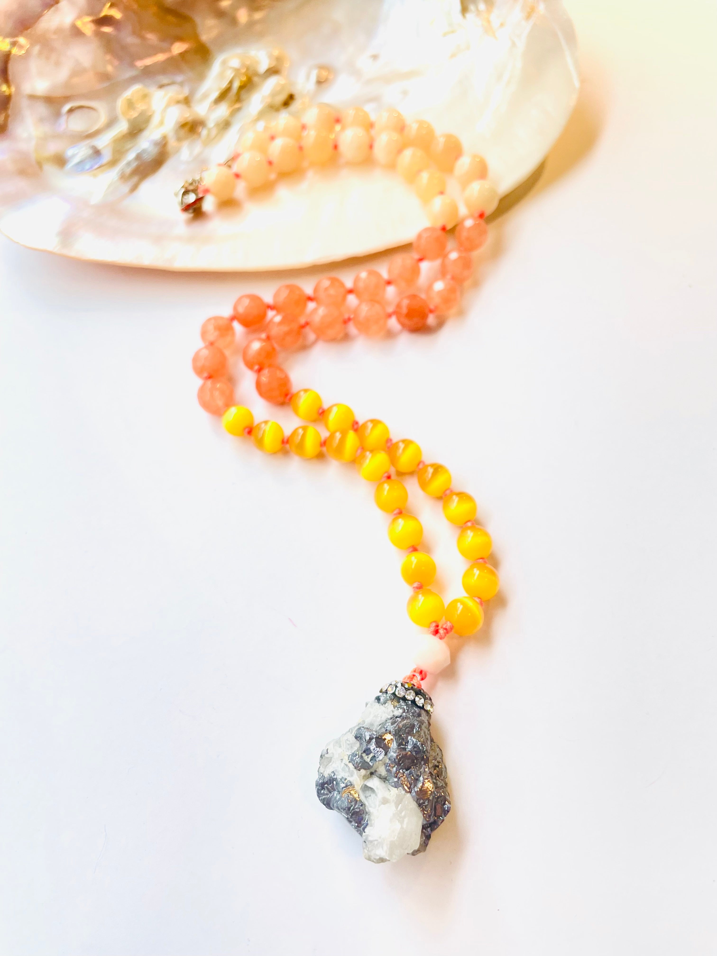 Self Esteem Half Mala Necklace