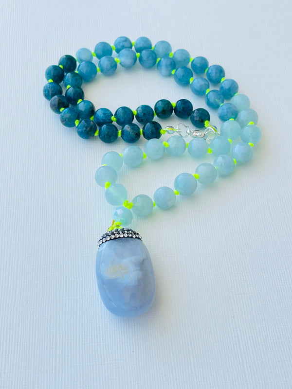 Honest & Clear Half Mala Necklace