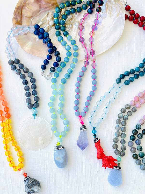 Honest & Clear Half Mala Necklace