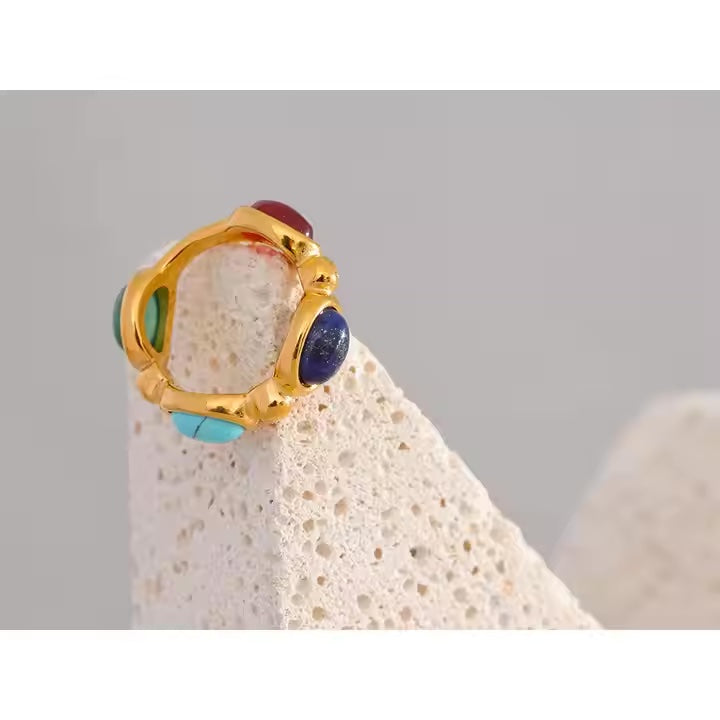 Colorful Vintage Gemstone Ring