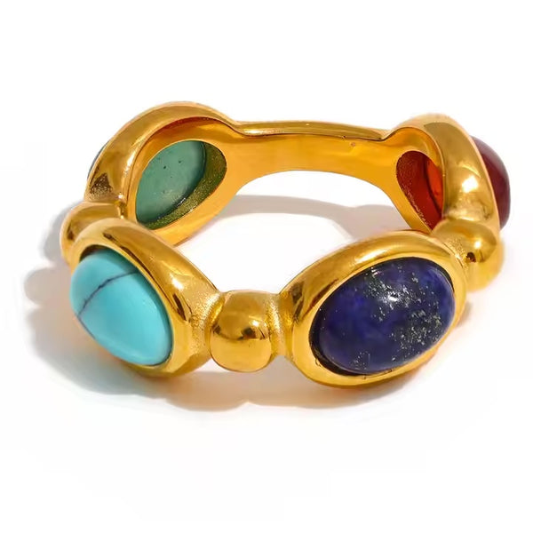 Colorful Vintage Gemstone Ring