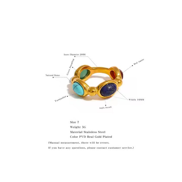 Colorful Vintage Gemstone Ring