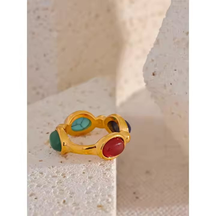 Colorful Vintage Gemstone Ring