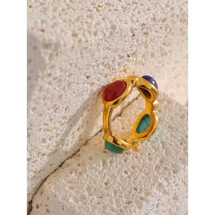 Colorful Vintage Gemstone Ring