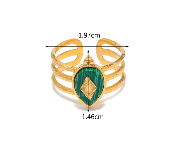 Crown Malachite Ring
