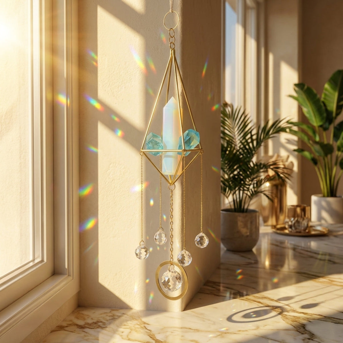High Vibrations Opal Tower Sacred Light Talisman