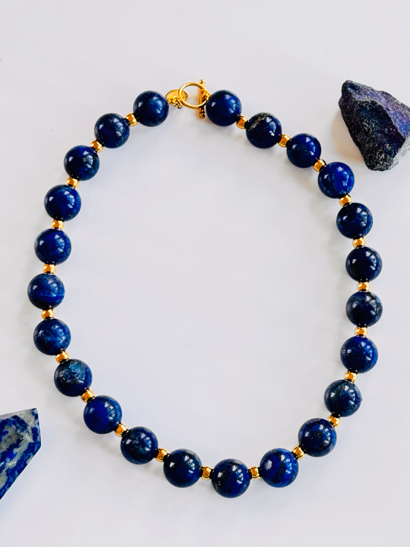 Sacred Knowledge Lapis Lazuli Statement Necklace