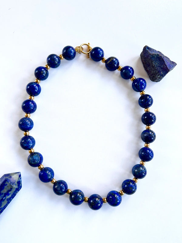Sacred Knowledge Lapis Lazuli Statement Necklace