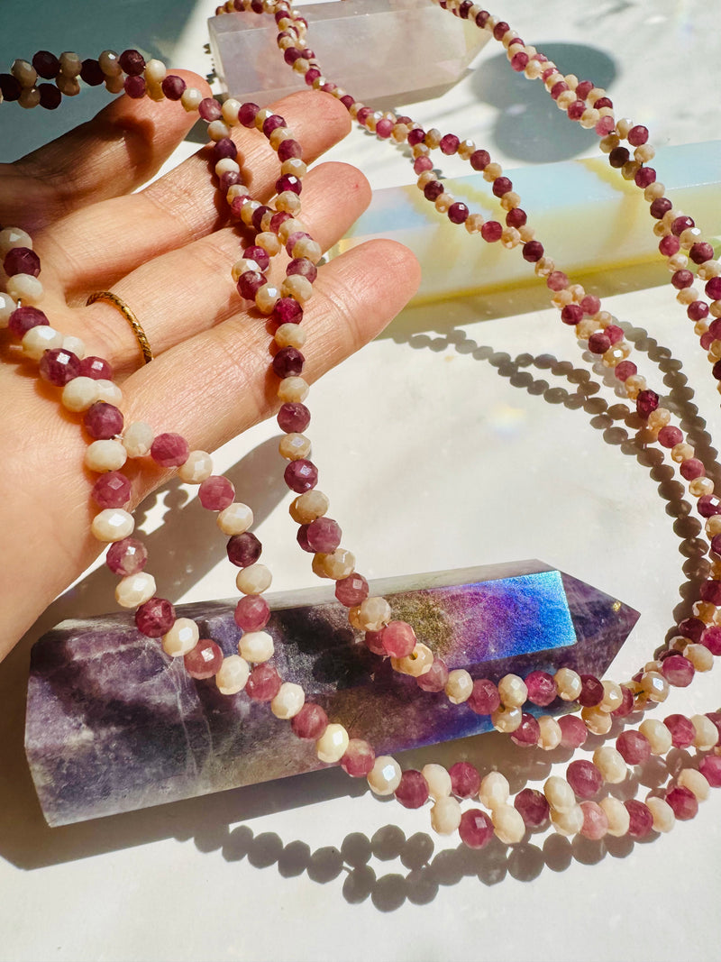 Self Love Pink Tourmaline Tantric Necklace