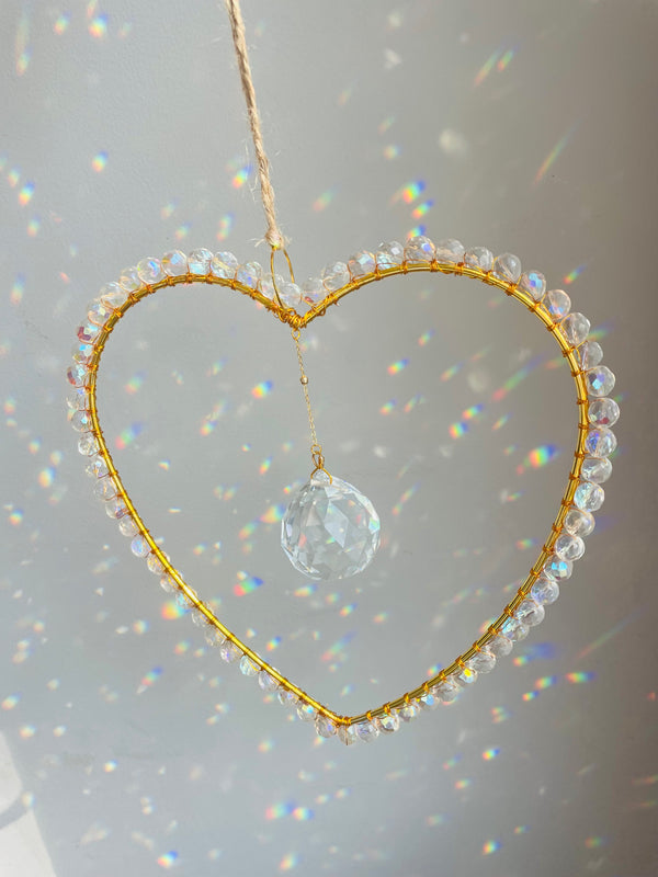 Mega Heart Clear Suncatcher