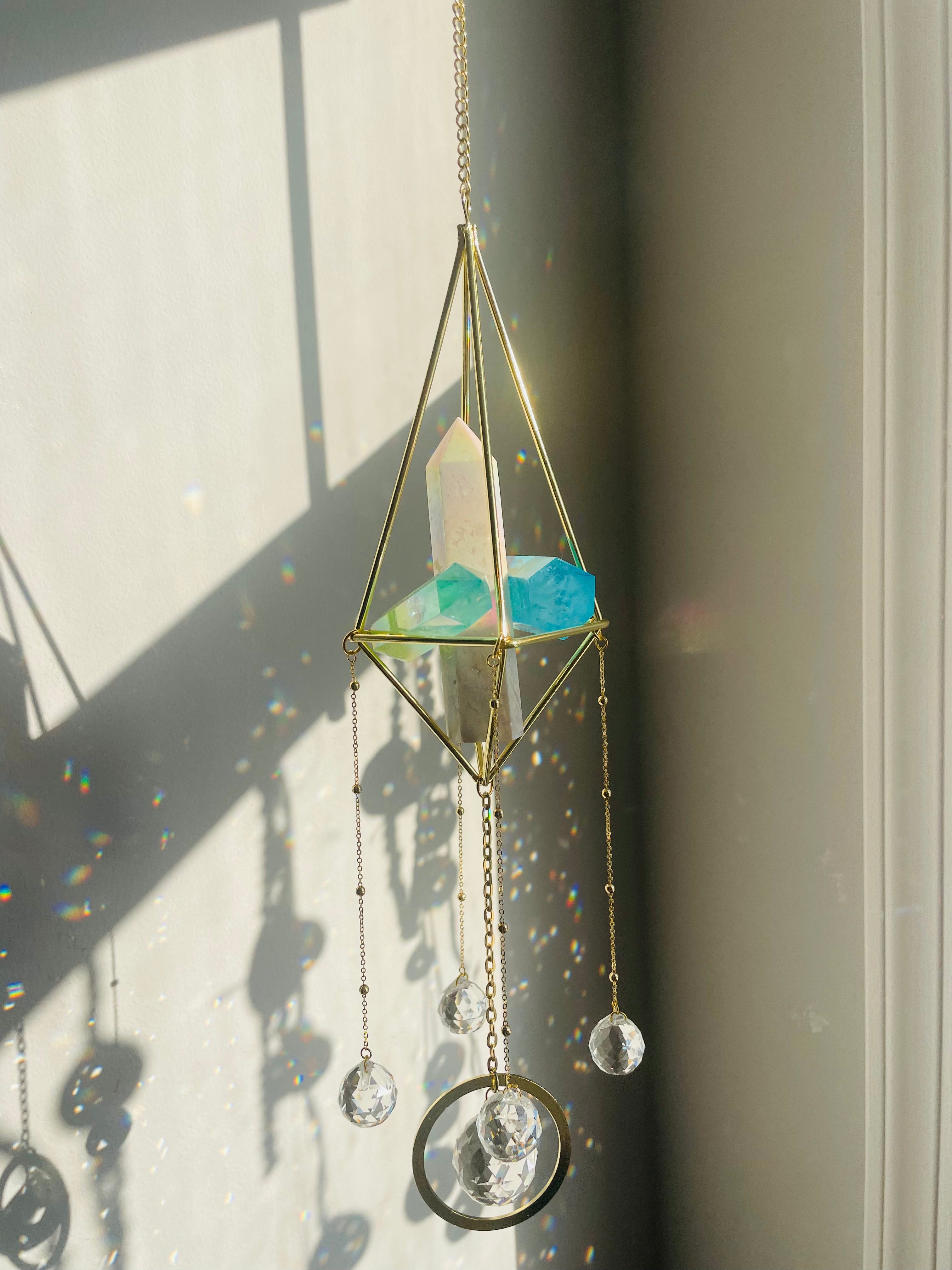 High Vibrations Angel Aura Quartz Tower Suncatcher