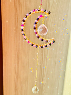 Midi Crescent Shades of Violet Suncatcher