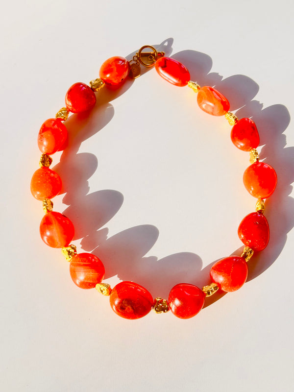 Abundant Protection Carnelian Statement Necklace