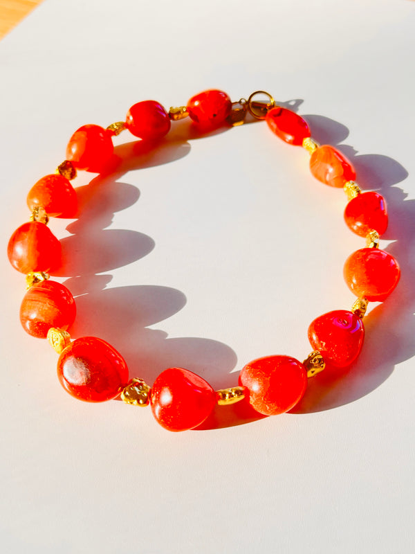 Abundant Protection Carnelian Statement Necklace