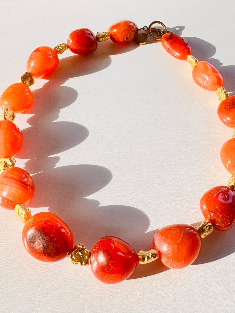 Abundant Protection Carnelian Statement Necklace