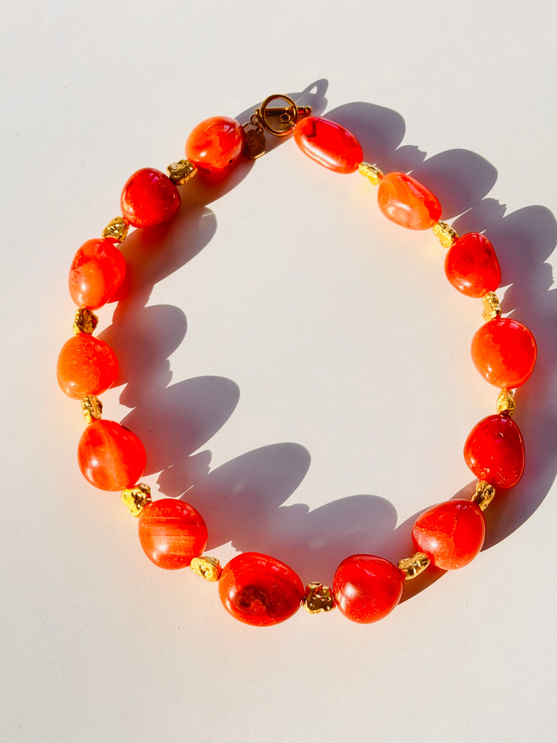 Abundant Protection Carnelian Statement Necklace