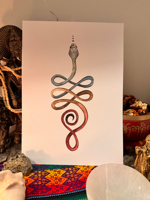 Unalome Serpent Print