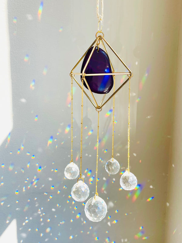 Indigo Prism Suncatcher