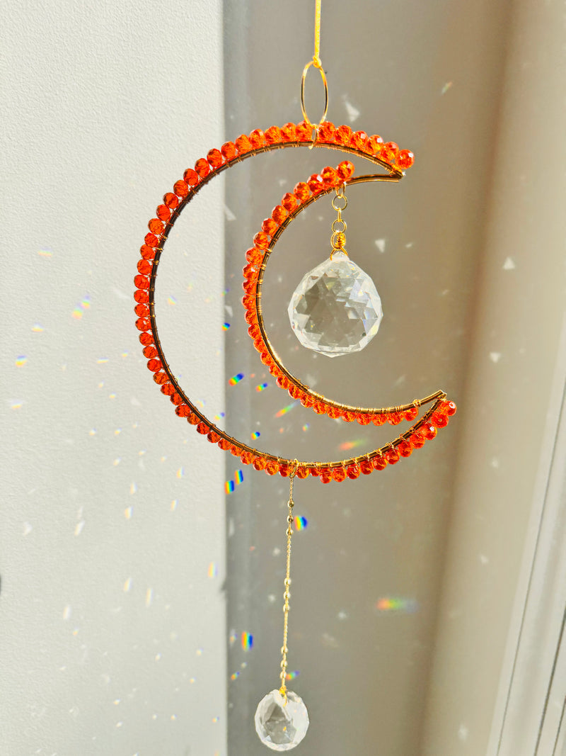 Maxi Crescent Orange Suncatcher