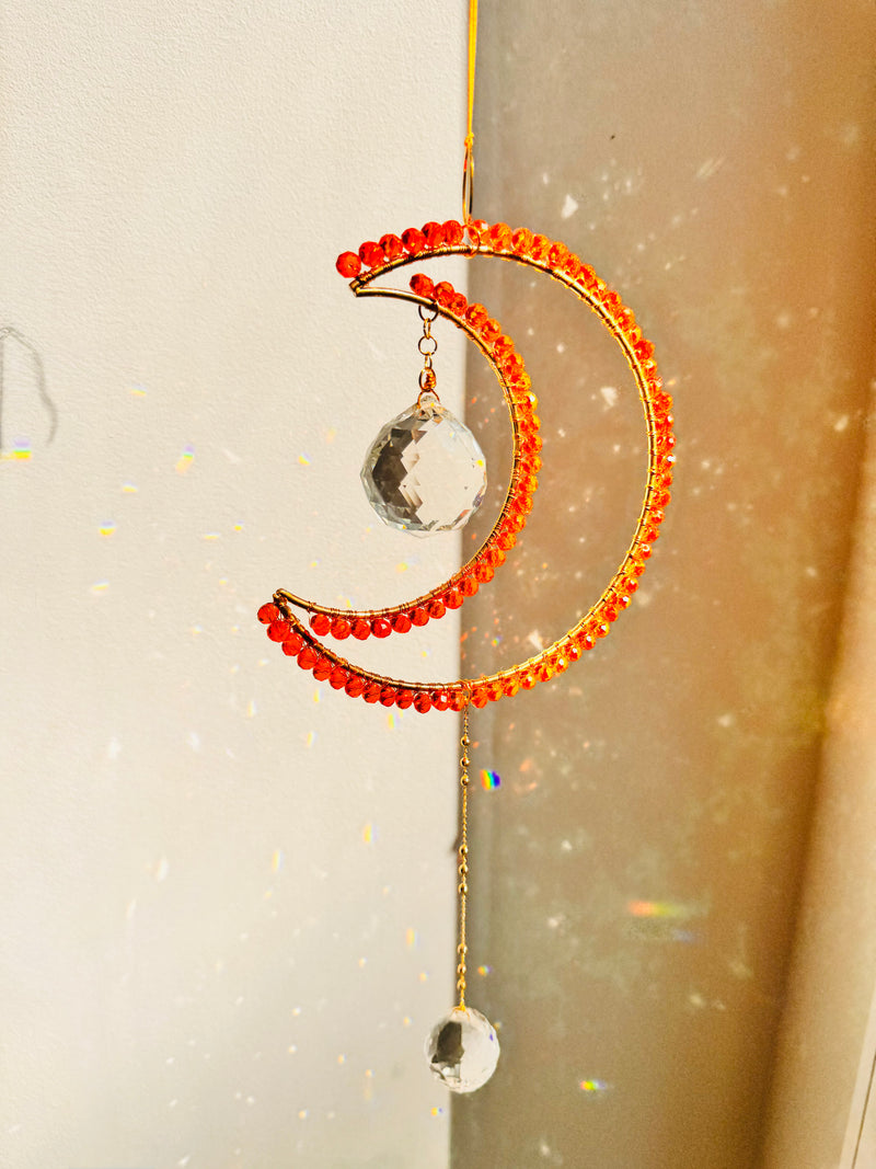 Maxi Crescent Orange Suncatcher