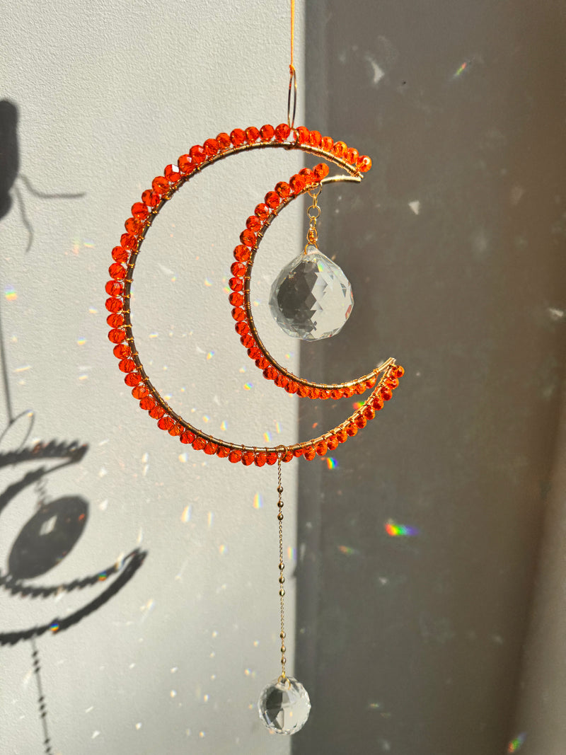 Maxi Crescent Orange Suncatcher
