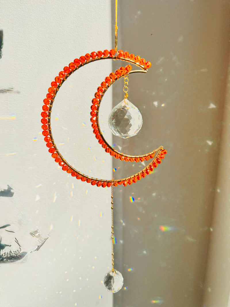 Maxi Crescent Orange Suncatcher