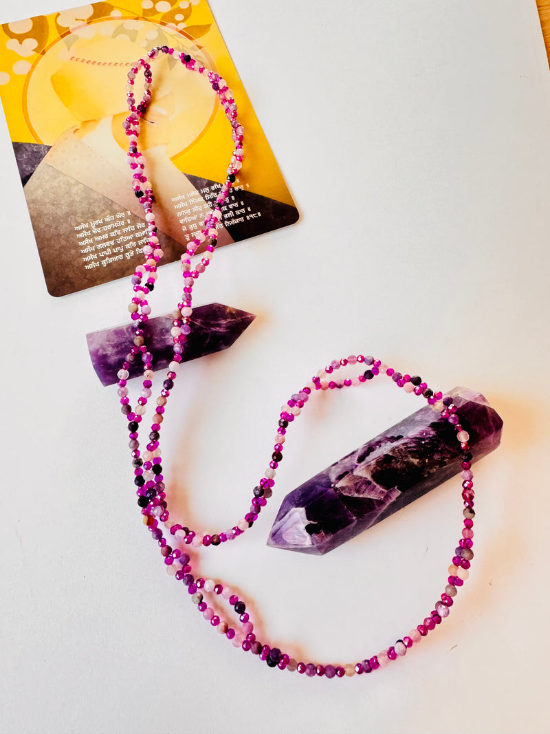 Transition Lepidolite Tantric Necklace