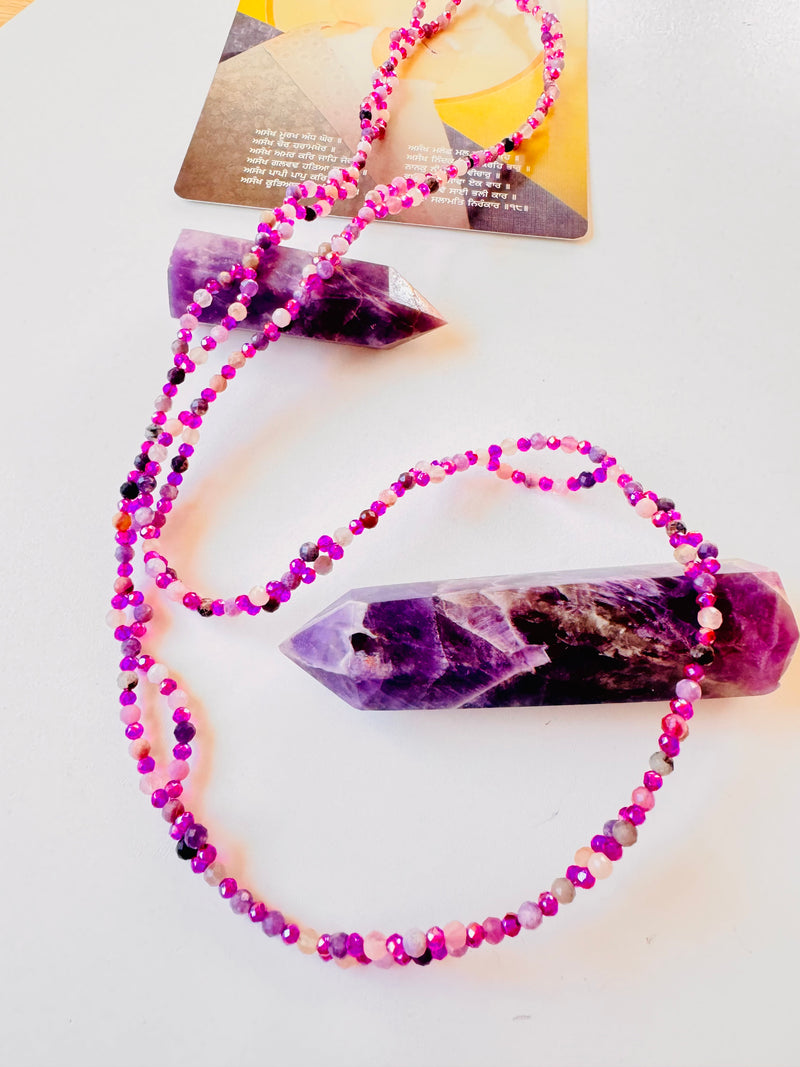 Transition Lepidolite Tantric Necklace