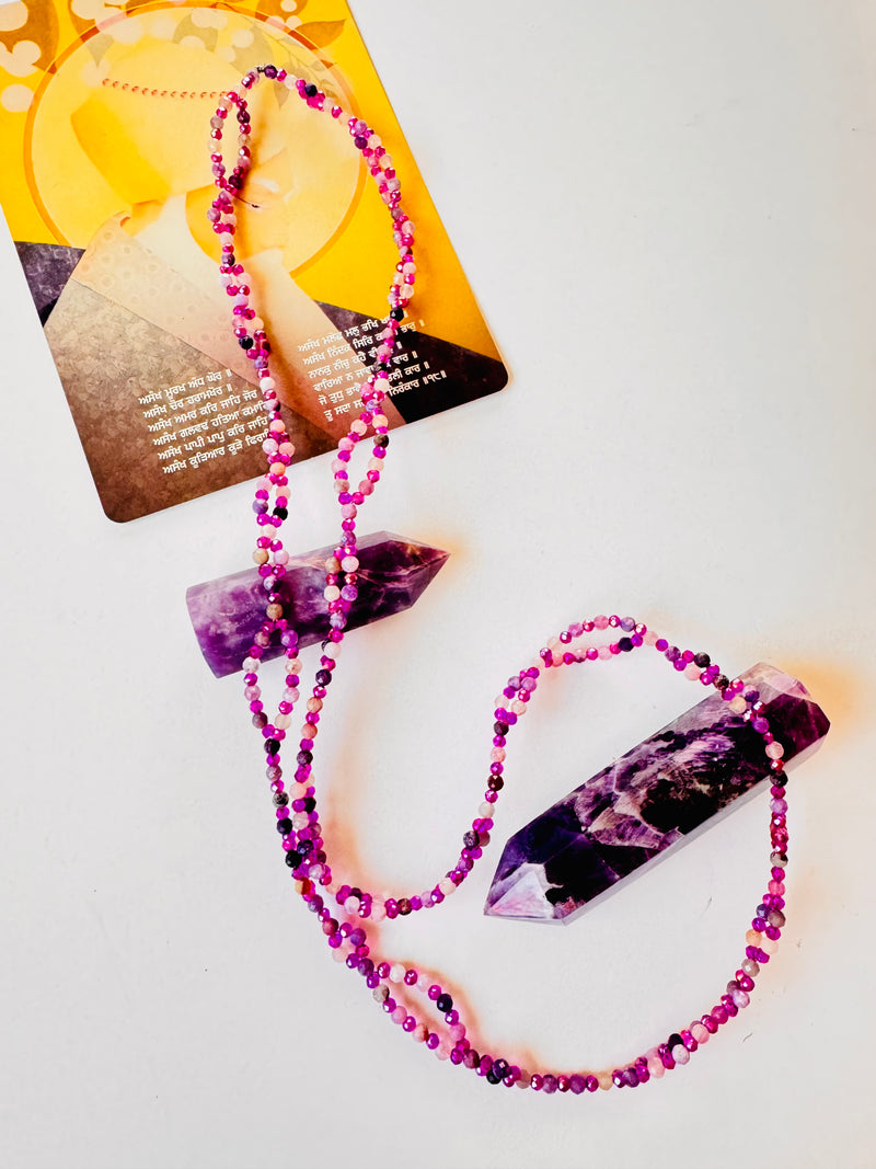 Transition Lepidolite Tantric Necklace